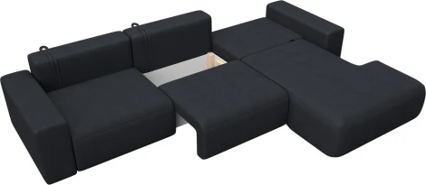 Диван угловой Лига-036 НПБ Классик Лонг правый угол Лига Диванов (Замша) арт.127798