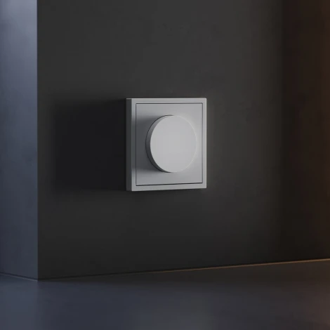 Накладка для светорегулятора поворотно-нажимного (серый) Voltum S70 VLS002016