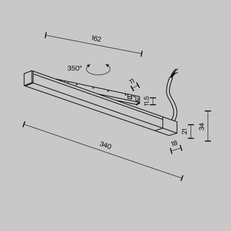 Источник напряжения встраиваемый универсальный Maytoni Power Supply Exility X 48В 150Вт черный Technical TRX239DR-150B