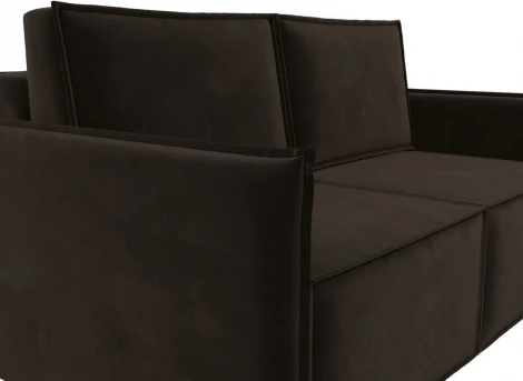 Диван прямой Либерти мини (Коричневый/Микровельвет) Лига Диванов арт.121904