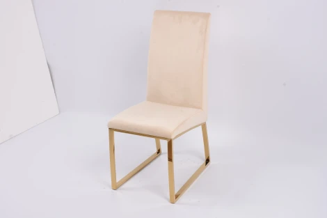 Стул обеденный Милан MC819-BG-2, 63х45х99, бежевый/глянцевое золото IST-CASA