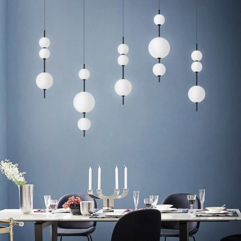 Подвесной светильник White Beads Pendant D50 By ImperiumLoft 40.2133-0 (LED, 220V, на проводе, шарики)