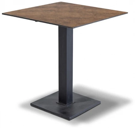 "Каффе" интерьерный стол из HPL квадратный 70х70см, цвет "дуб" 4SIS арт.УТ-00001015