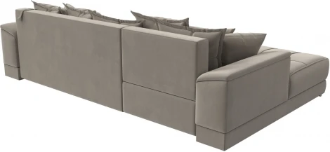 Диван угловой НордСтар левый угол (Бежевый/Микровельвет) Лига Диванов арт.121113L