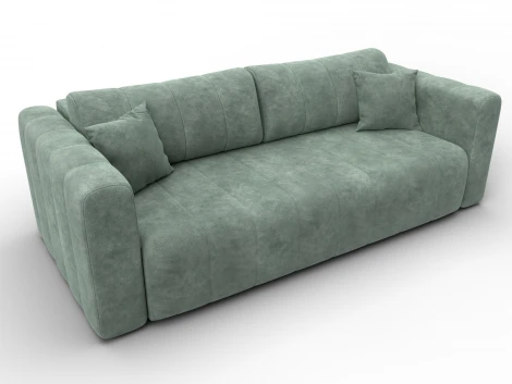 Диван прямой Лига-062 НПБ (ДСП,Фанера,ХДФ/Пластик/Велюр/Зеленый) Лига Диванов 130268