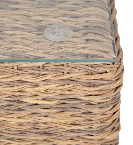 Журнальный столик плетеный (гиацинт), цвет соломенный 4SIS Лунго YH-S4019G-TW
