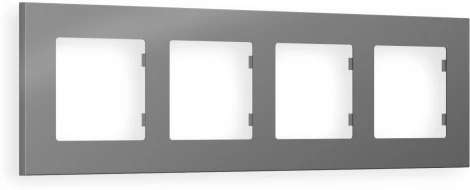 Рамка Ambrella Volt ALFA Qubi (Сталь матовый) 4-ая AF250504