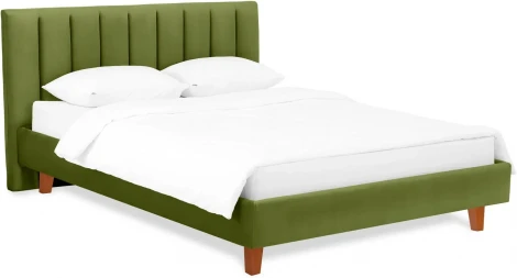 Кровать Queen II Sofia L 1600 ОГОГО (арт.577493), (Ткань/Зеленый)