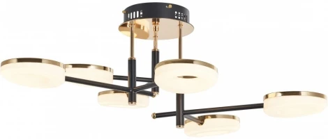 Потолочная люстра светодиодная на штанге Arte Milano Ferrara-72999 272999/6 BK/GD (220V)