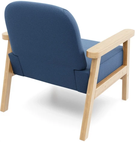 Кресло Arsko Флори береза велюр голубой