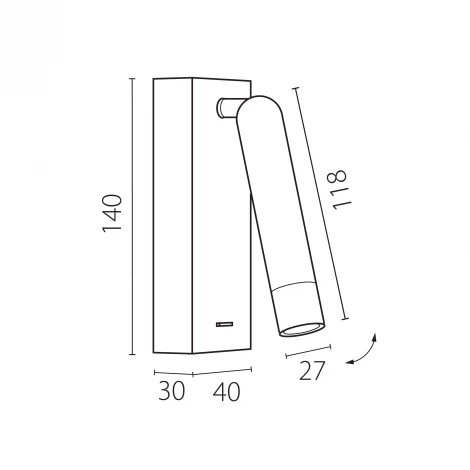 Спот 3W 180LM 3000K, белый Lightstar Omega 200736