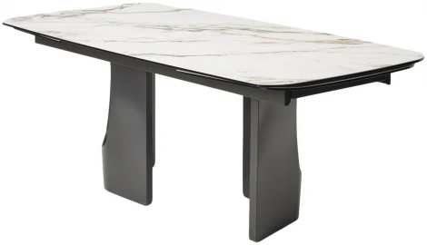 Стол БИРГЕР (BIRGER) 200 цвет KL-188 Контрастный мрамор, итал./ Темно-серый, ®DISAUR M-City 64346