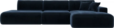 Диван угловой Лига-036 НПБ Модерн Лонг правый угол Лига Диванов (Велюр) арт.127756