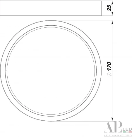 Точечный светильник накладной APL LED Ingrid 3322.LDY1604M/12W/4K (220V, круглые, IP40)