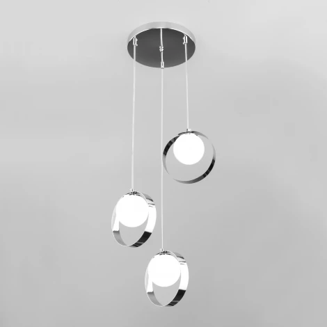 Подвесной светильник Eurosvet Dublin 50205/3 хром (220V, на проводе, шарики, кольцо)