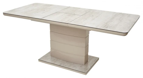 Стеклянный стол M-City ALTA 120 BEIGE/ CAPPUCINO глазурованное стекло