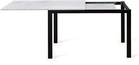 Стол L110 Мрамор белый (ЛДСП EGGER)/Опоры черный Dikline 00-00061381