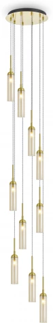 Подвесная люстра каскадная Freya Borgy FR5379PL-10G (220V, на проводе)