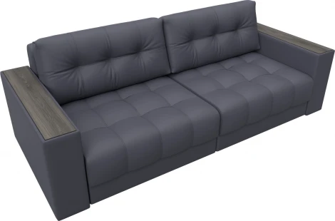 Диван прямой с декором Лига-049 НПБ Лига Диванов (Экокожа) арт.128402