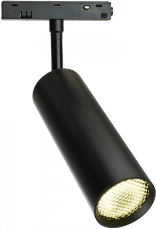 Трековый светодиодный светильник низковольтный 12W 48V черный с антибликовой решеткой Feron MGN308 48920 (круглые)