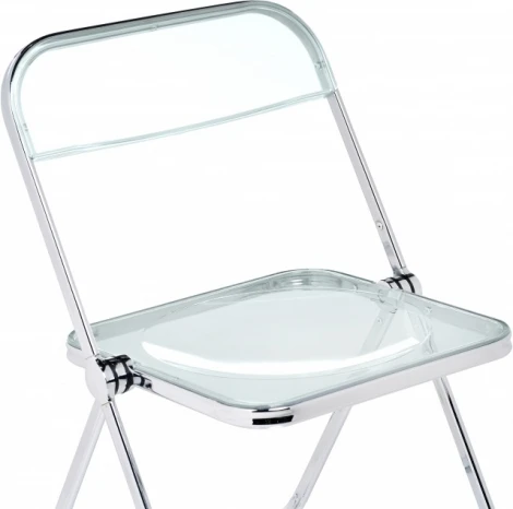 Пластиковый стул Woodville Fold складной clear gray-blue