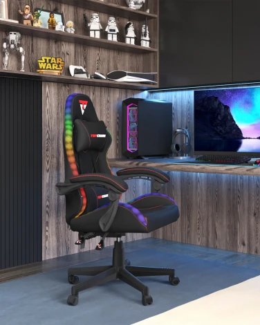 Кресло спортивное TopChairs Druid черный арт.УТ000039467