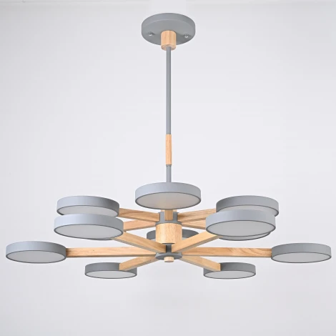 Потолочная люстра Wi-Fi на штанге Turna Dbl L12 Gray By ImperiumLoft Turna-Dbl01 (LED, 220V, голосовое управление)