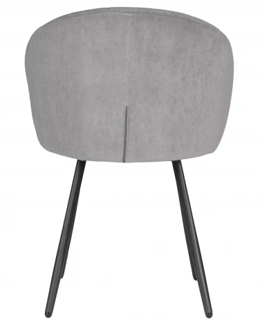 Стул обеденный DOBRIN NAOMI (ЭМАЛЬ ЧЕРНЫЙ МУАР велюр Catania Smoke)