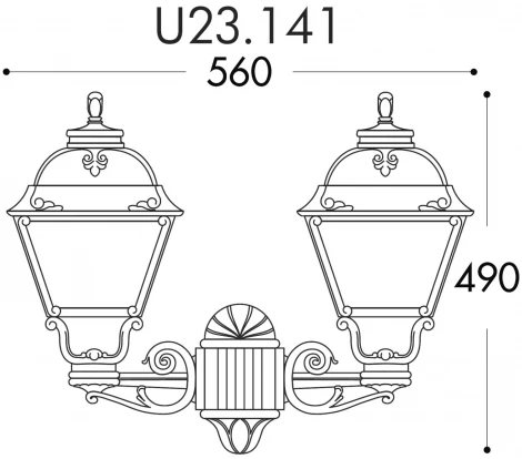 Светильник уличный настенный Fumagalli Porpora/Cefa U23.141.000.WYE27