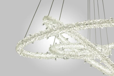 Подвесная люстра AM Group OVALE GD D800+600+400 (220V, на тросе)