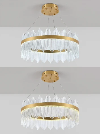 Подвесная люстра светодиодная нимб с пультом ДУ, моб. приложением 160W, золото, LED Natali Kovaltseva INNOVATION STYLE 83160