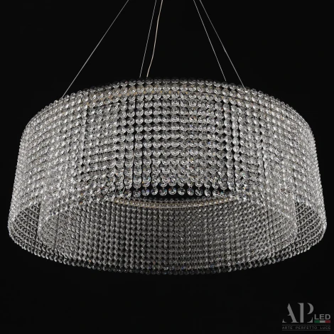 Подвесная люстра светодиодная APL LED Sicilia SH02.73.A.Ni.4000 (220V, хрусталь, на тросе)