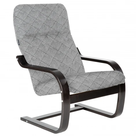 Кресло Сайма ткань лофт 01 серый, каркас венге структура Mebelik 009338