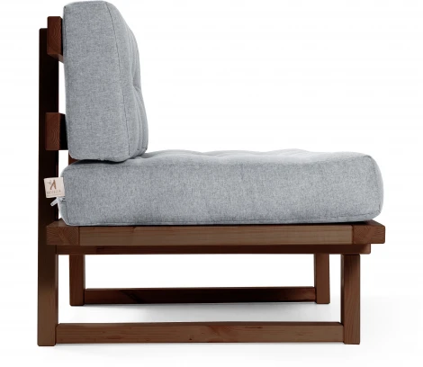Кушетка Arsko Торн-М орех серая рогожка