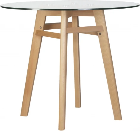 Стол обеденный ALBERT'90 GLASS (столешница стекло, деревянное основание)