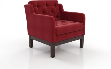 Кресло Arsko Айверс венге красный шенилл