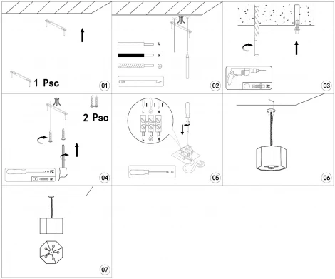Подвесная люстра Moderli Rizar V1220-5P (на цепи, круглые)