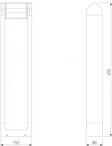 Наземный светильник светодиодный Elektrostandard DORS 35163/F черный (220V, IP54)
