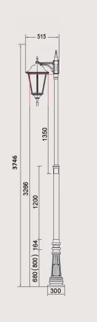 Наземный фонарь Oasis Light BREMEN 79832/PART A/DOWN Bl (220V, фонарь, IP65)