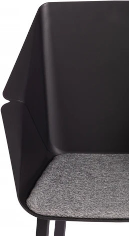 Стул DORO (mod. 8088) пластик/металл/ткань , 61,5 х 55 46 89 см Black (Черный) / Grey (Серый) 1509 Tetchair 15530