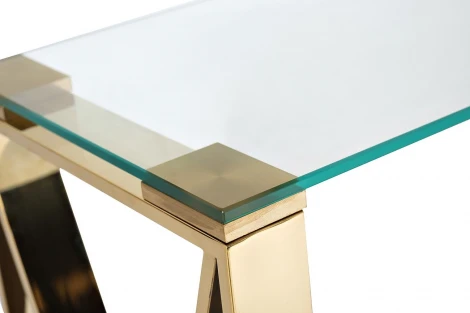 Консольный стол Garda Decor 47ED-CST008/80GOLD (Золото/Золото,Прозрачный)