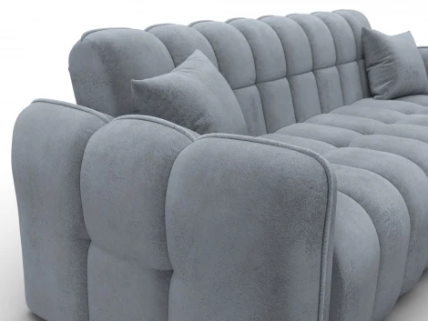 Диван-книжка Лига-112 (ДСП,ЛДСП,Велюр/Серый) Лига Диванов 136678