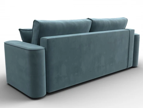 Диван прямой Лига-118 НПБ (ДСП,ЛДСП,Брус,Фанера,Велюр/Бирюзовый) Лига Диванов 137073