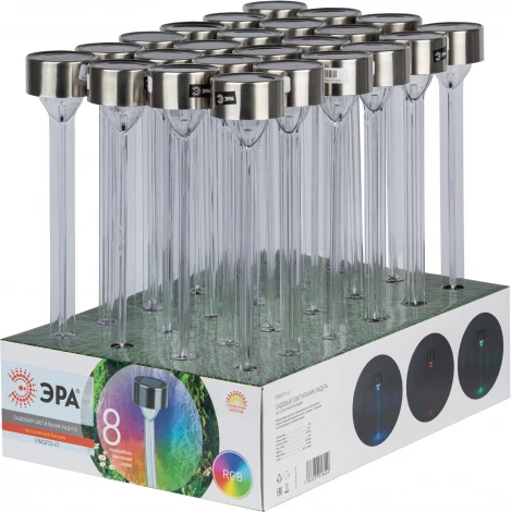 Грунтовый светильник светодиодный на солнечных батареях RGB ЭРА ERASF22-47 (IP44)