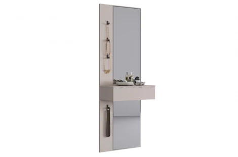 Зеркало Мерси Mebelson (ЛДСП,Зеркало,Пластик,Дерево/Бежевый) арт.177192,3367