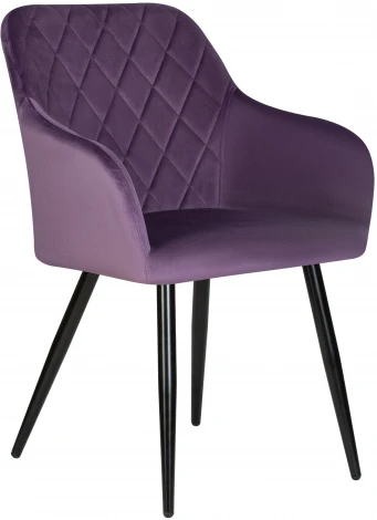 Стул обеденный ROBERT (черные матовые ножки, велюр V108-45 Темно-фиолетовый)