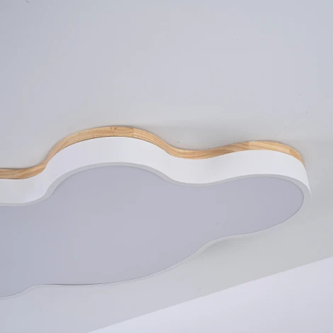 Потолочный светильник Wi-Fi Cloud Eco D83 White By ImperiumLoft Cloud-Eco01 (для детской, LED, 220V, голосовое управление, умный дом - Алиса, тучи)