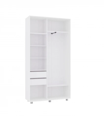 Шкаф-купе МАМА Удачный 120*45, Белый с зеркалом