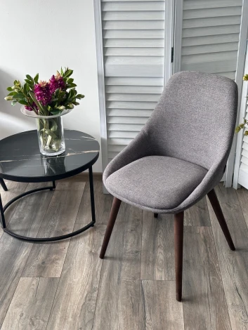 Стул DANIEL Grey Lena-450, ткань / орех, ®DISAUR