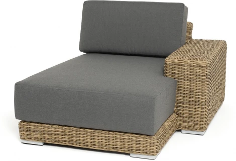 "Капри" кушетка из искусственного ротанга, цвет соломенный 4SIS арт.УТ-00009388